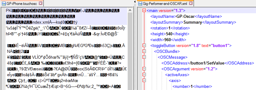 TouchOSC vs OSCAR Layout file type comparison TouchOSC vs OSCAR Layout file type comparison